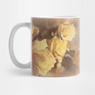 Vicorian Roses Neck Gator White Rose Painting Mug